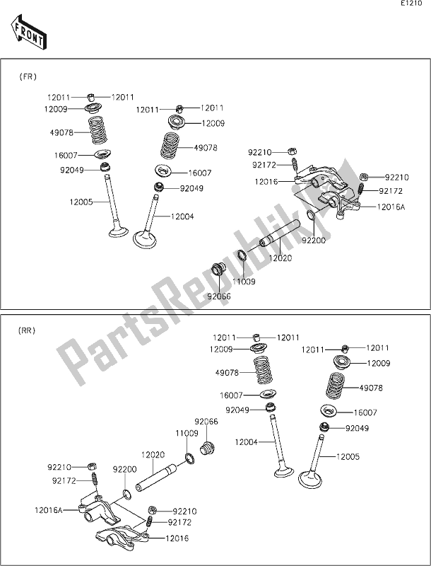 Tutte le parti per il 5 Valve(s) del Kawasaki KVF 750 Brute Force 4X4I EPS 2021