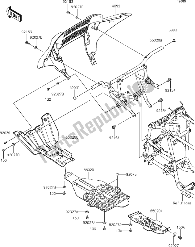 Tutte le parti per il 52 Guard(s) del Kawasaki KVF 750 Brute Force 4X4I EPS 2021