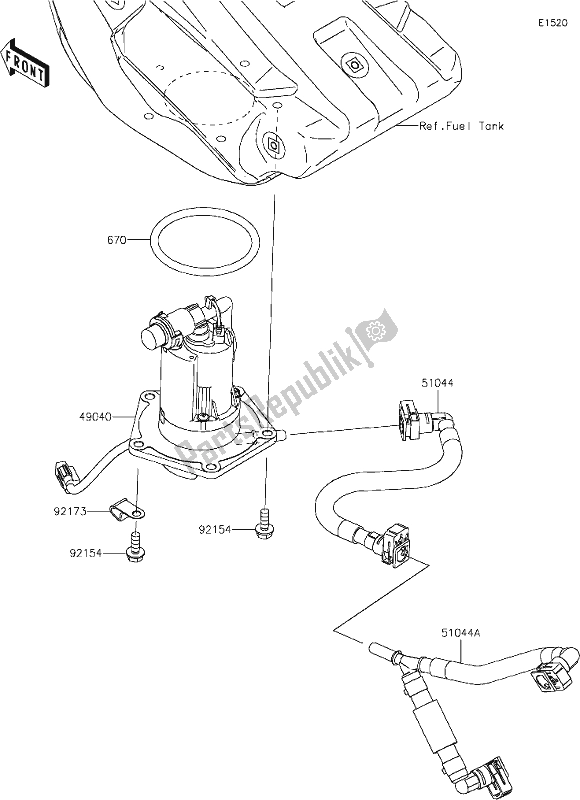 Alle onderdelen voor de 17 Fuel Pump van de Kawasaki KX 250 2020