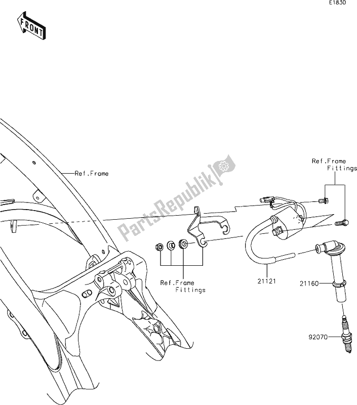 Tutte le parti per il 21 Ignition System del Kawasaki KX 250 2020