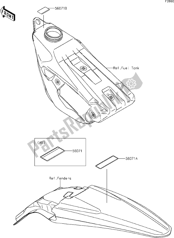 Todas las partes para 48 Labels de Kawasaki KX 250 2020