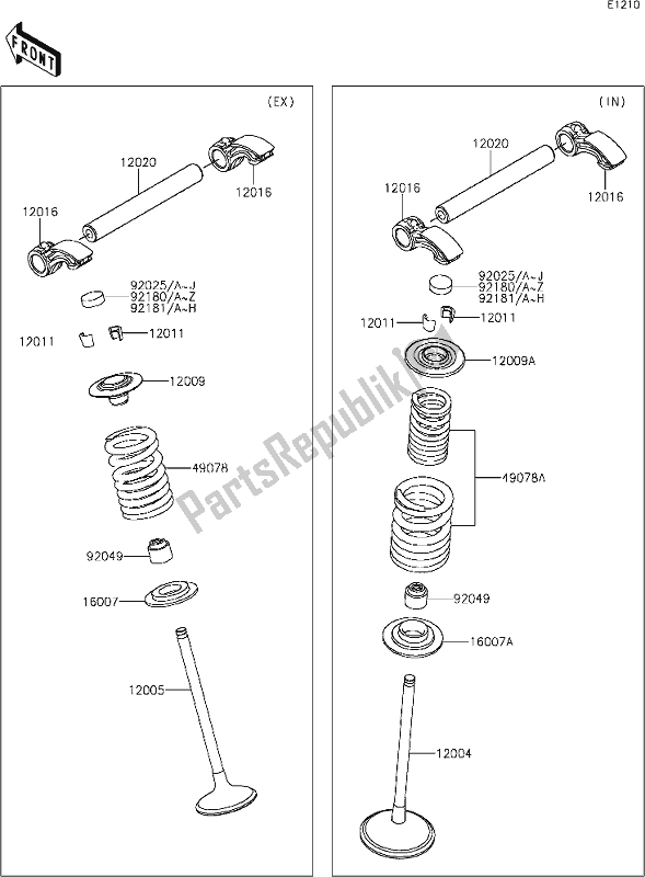 Todas as partes de 6 Valve(s) do Kawasaki KX 250 2020