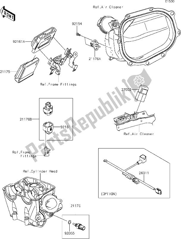 Toutes les pièces pour le 17 Fuel Injection du Kawasaki KX 250 2021