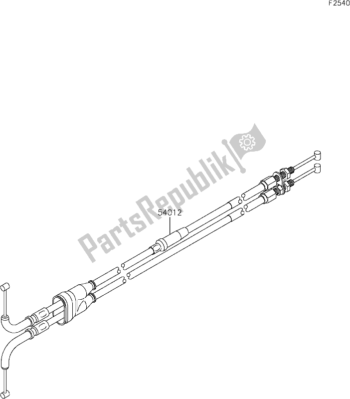 Todas as partes de 45 Cables do Kawasaki KX 250 2021