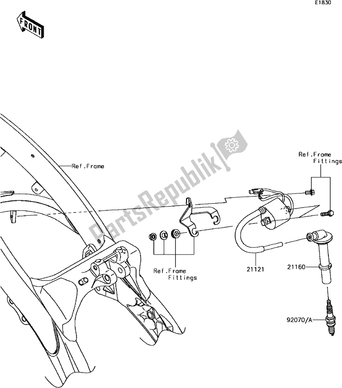 Tutte le parti per il C-12ignition System del Kawasaki KX 250F 2017