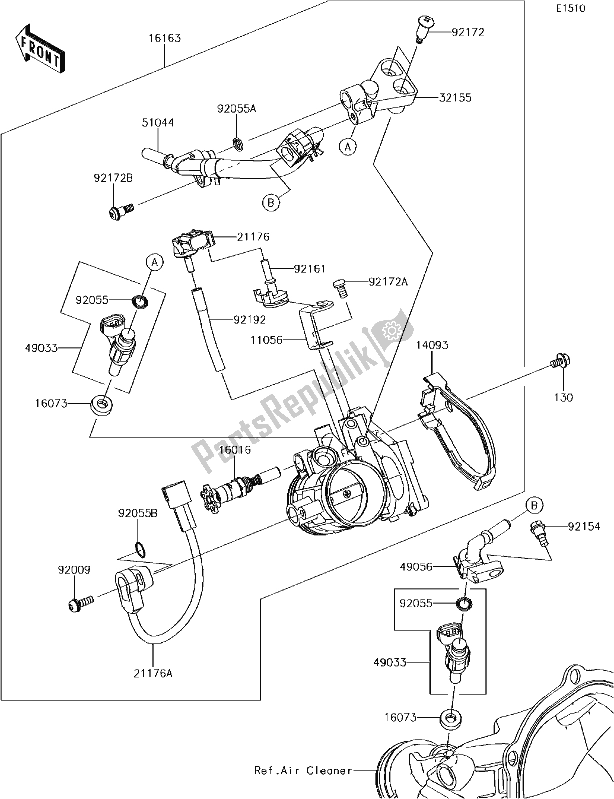 Tutte le parti per il 16 Throttle del Kawasaki KX 250F 2018