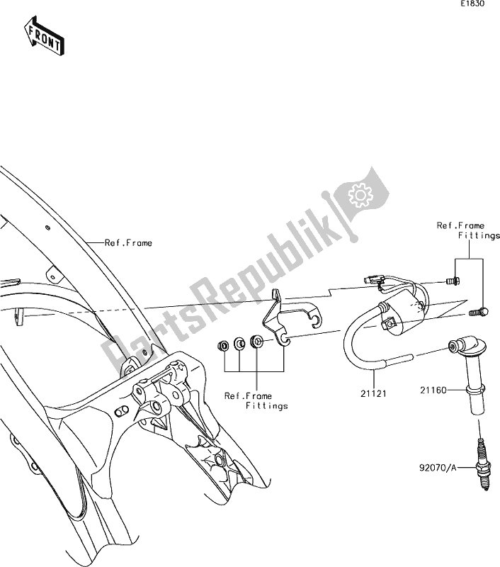 Alle onderdelen voor de 21 Ignition System van de Kawasaki KX 250F 2019