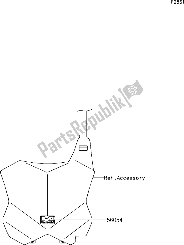 Alle onderdelen voor de 49 Decals van de Kawasaki KX 250F 2019