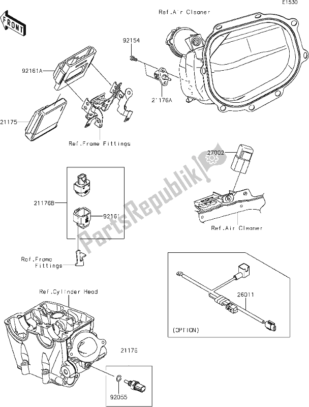 All parts for the 17 Fuel Injection of the Kawasaki KX 250X 2021