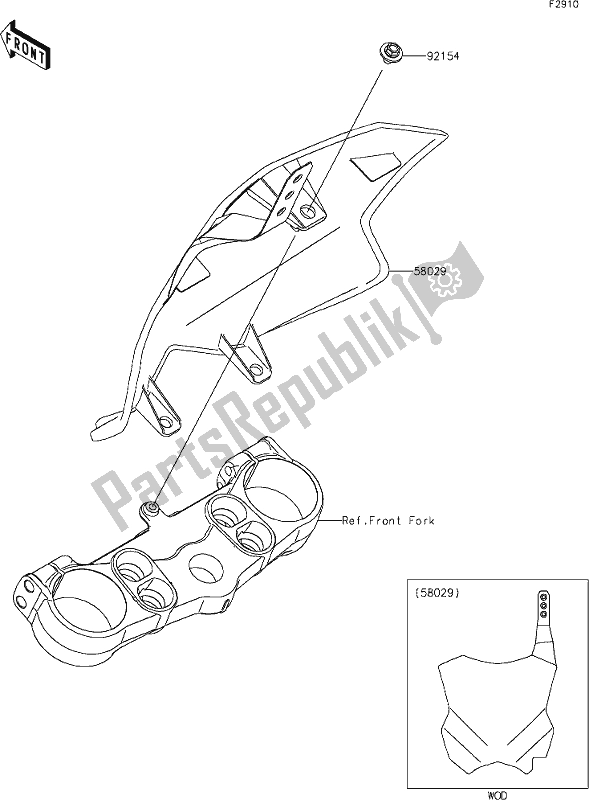 Alle onderdelen voor de 51 Accessory van de Kawasaki KX 250X 2021