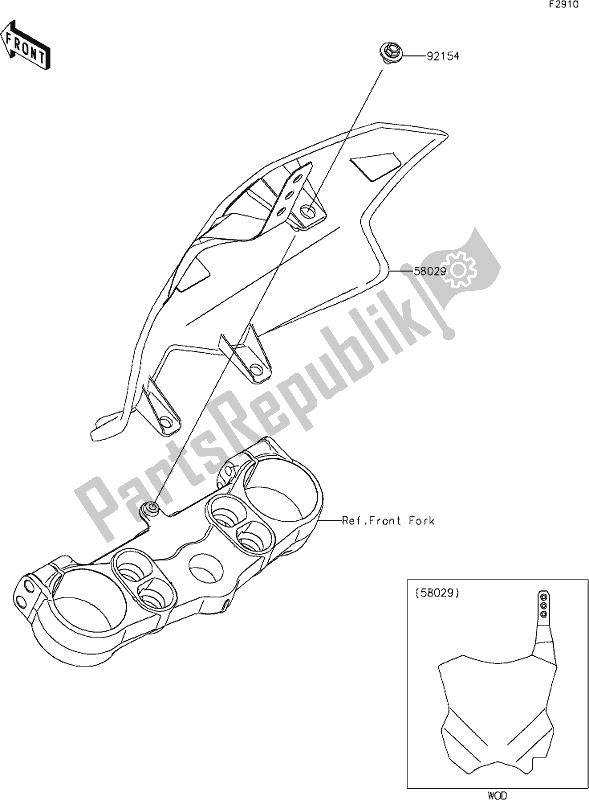 Alle onderdelen voor de 51 Accessory van de Kawasaki KX 250X 2021