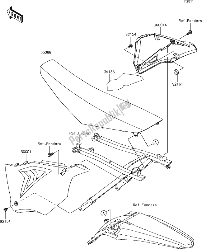 Toutes les pièces pour le 48 Side Covers du Kawasaki KX 450 2019