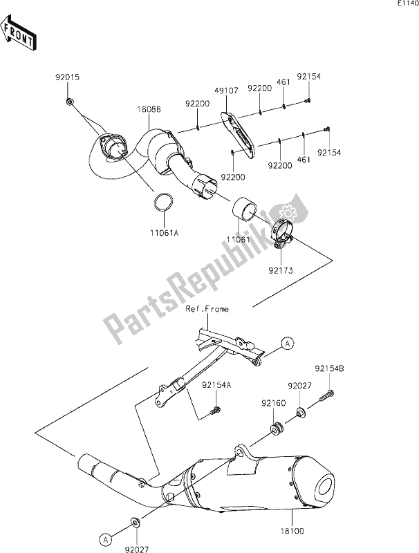 Todas las partes para 5 Muffler(s) de Kawasaki KX 450 2020