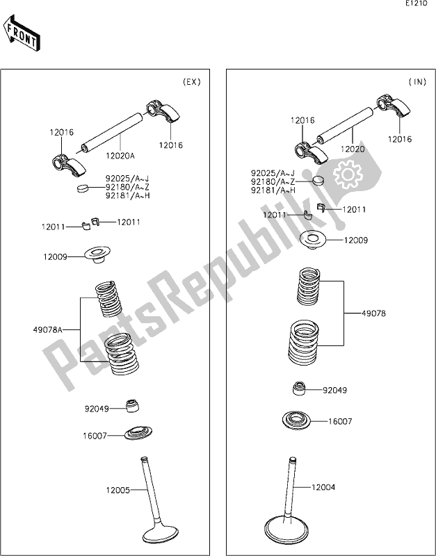 Alle onderdelen voor de 6 Valve(s) van de Kawasaki KX 450 2020