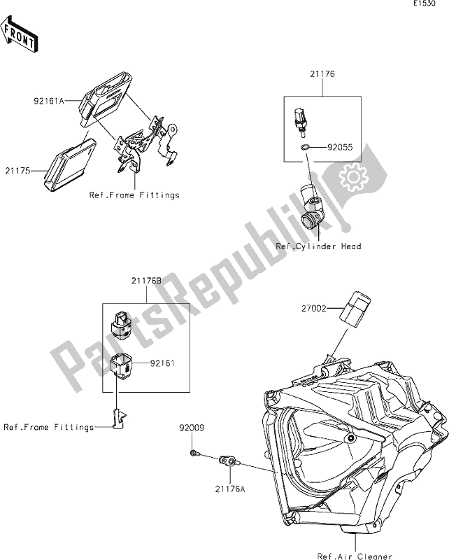 Alle onderdelen voor de 17 Fuel Injection van de Kawasaki KX 450 2021