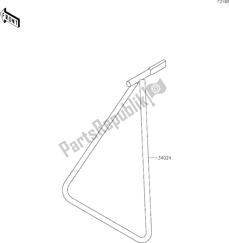 All parts for the 33 Stand(s) of the Kawasaki KX 450 2021