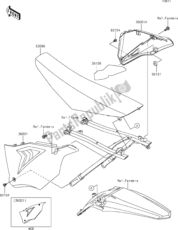 Tutte le parti per il 48 Side Covers del Kawasaki KX 450 2021