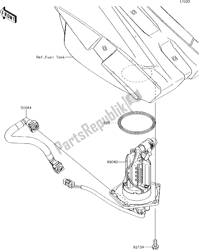 Alle onderdelen voor de 17 Fuel Pump van de Kawasaki KX 450F 2017