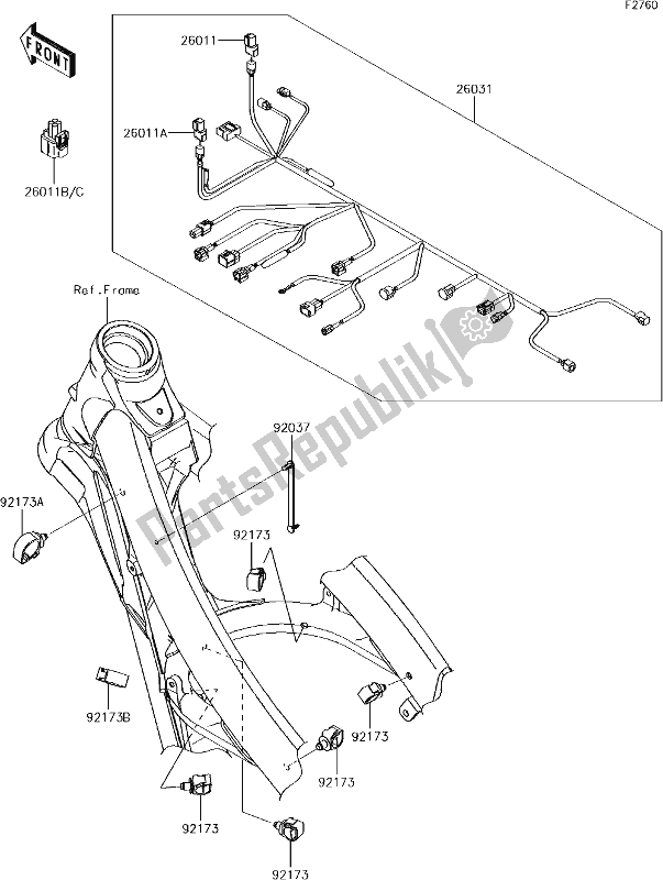 Alle onderdelen voor de 49 Chassis Electrical Equipment van de Kawasaki KX 450F 2017