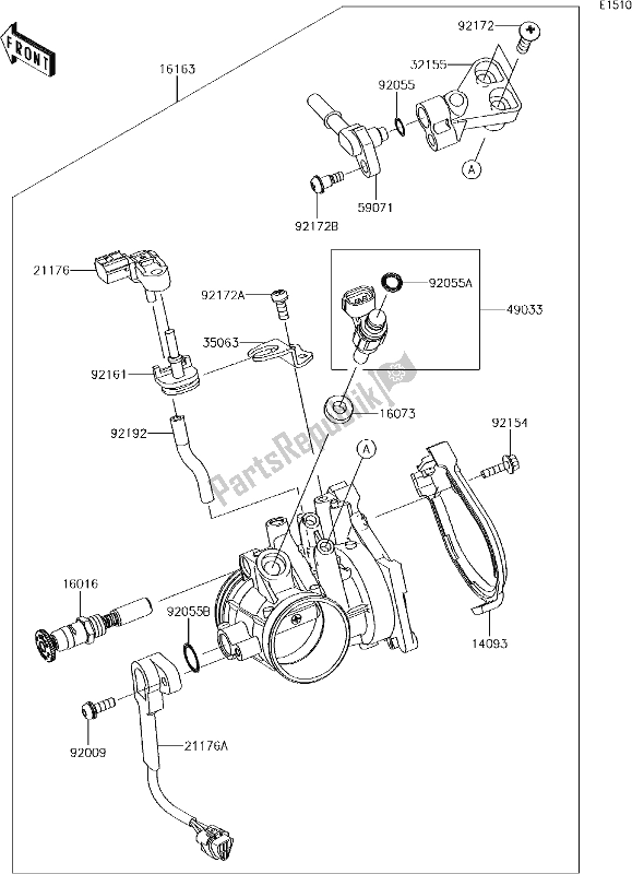 Tutte le parti per il 16 Throttle del Kawasaki KX 450F 2018