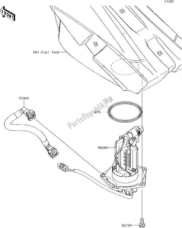 Todas las partes para 17 Fuel Pump de Kawasaki KX 450F 2018