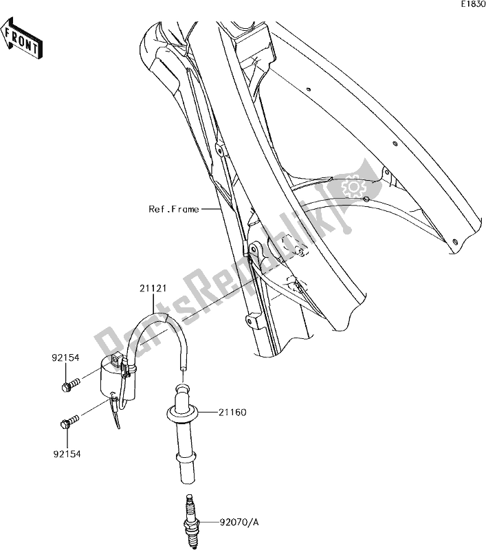 All parts for the 22 Ignition System of the Kawasaki KX 450F 2018