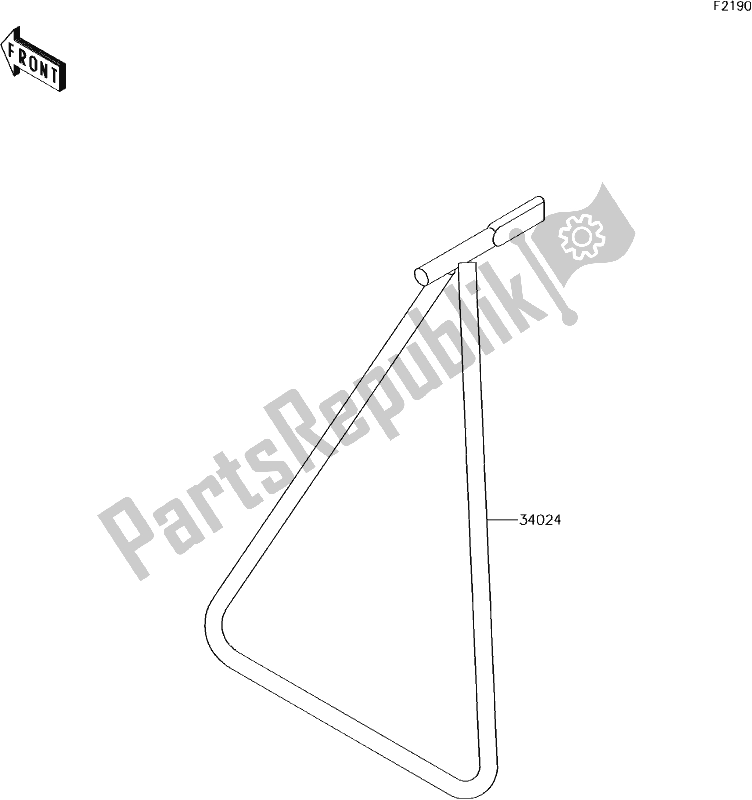 Todas as partes de 34 Stand(s) do Kawasaki KX 450F 2018