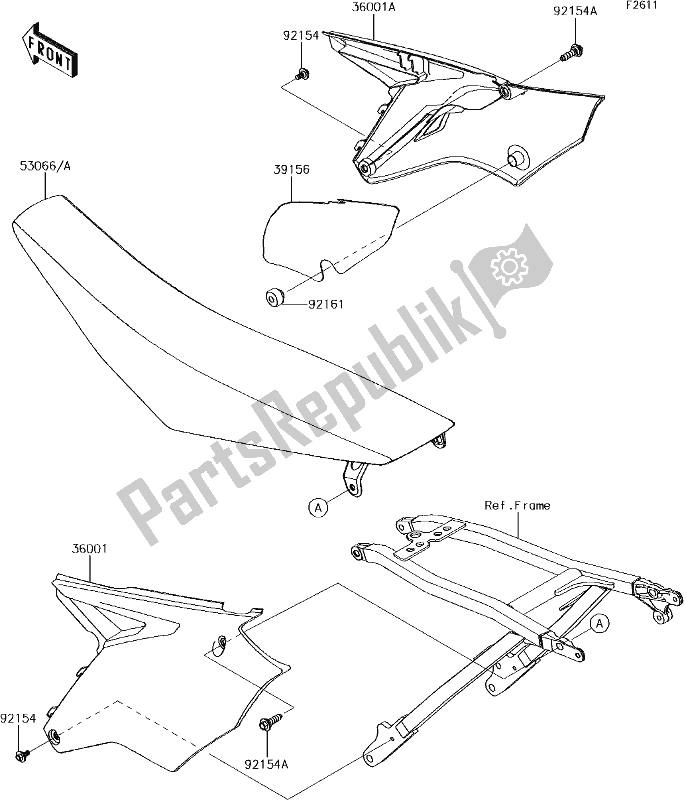 Tutte le parti per il 48 Side Covers del Kawasaki KX 450F 2018