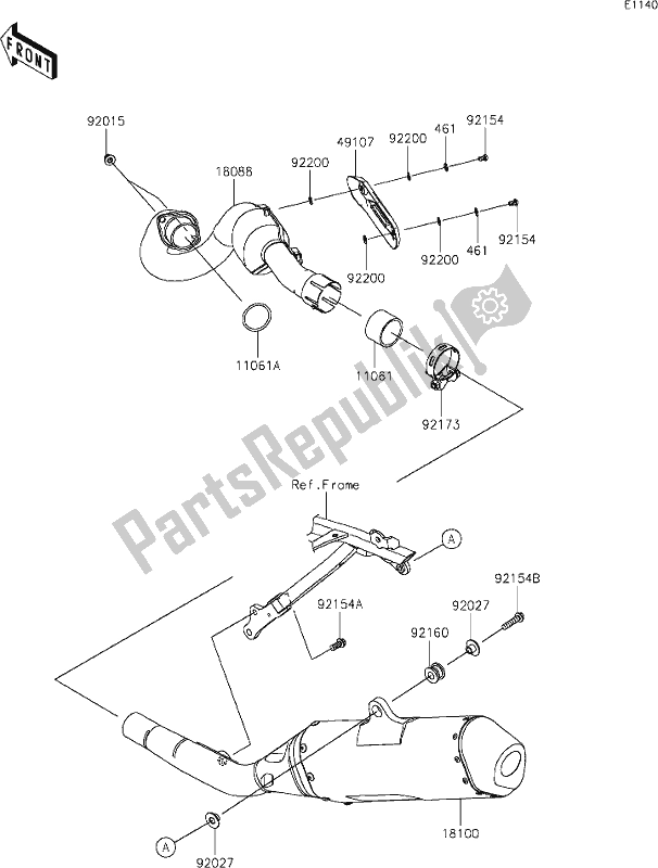 Todas las partes para 5 Muffler(s) de Kawasaki KX 450X 2021