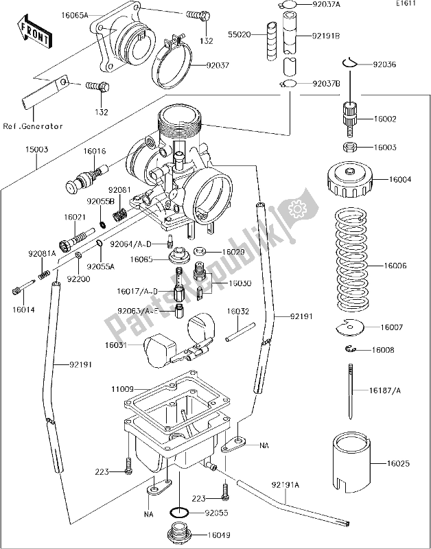 Toutes les pièces pour le 12-1carburetor du Kawasaki KX 65 2017