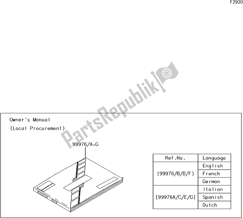 All parts for the 44 Manual(eu) of the Kawasaki KX 65 2018