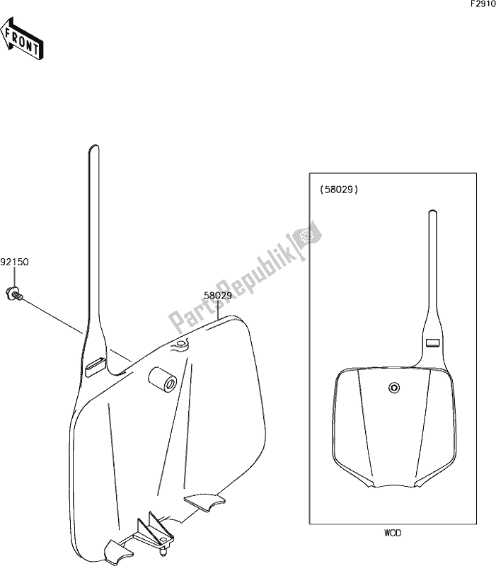 All parts for the 44 Accessory of the Kawasaki KX 65 2019