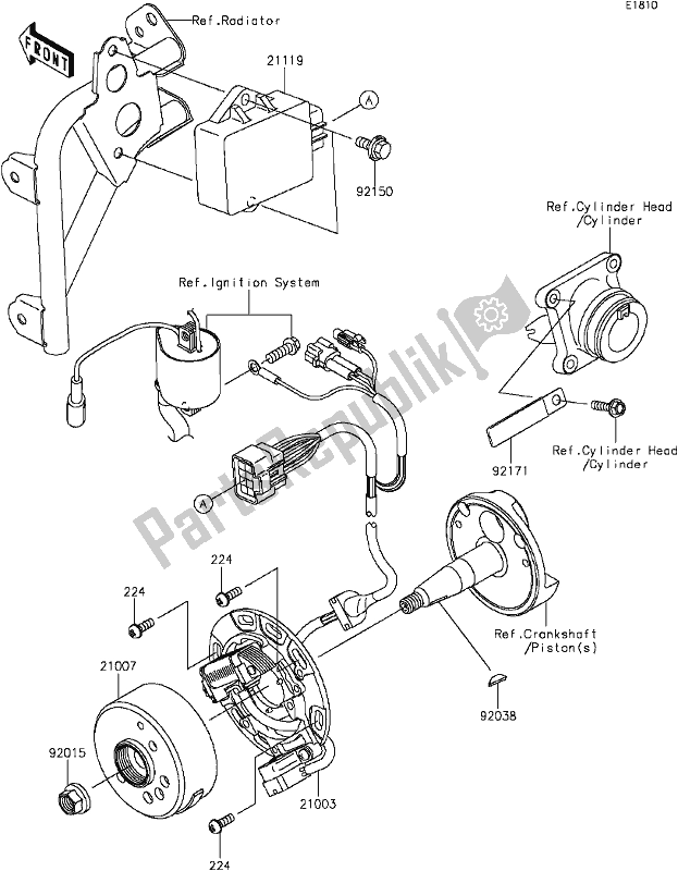 Toutes les pièces pour le C-5 Generator du Kawasaki KX 85 2017