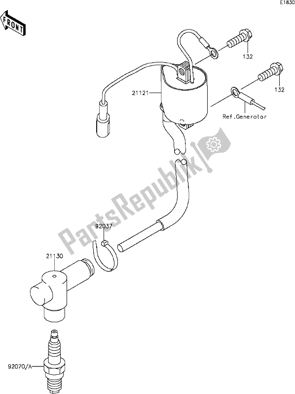 All parts for the C-6 Ignition System of the Kawasaki KX 85 2017