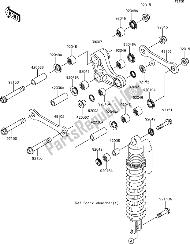 Tutte le parti per il D-6 Suspension del Kawasaki KX 85 2017