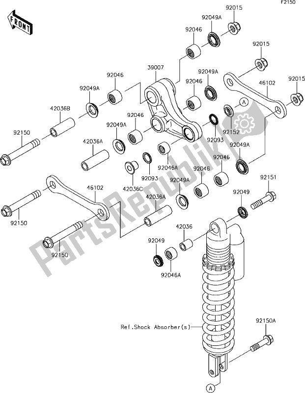 Tutte le parti per il 19 Suspension del Kawasaki KX 85 2019