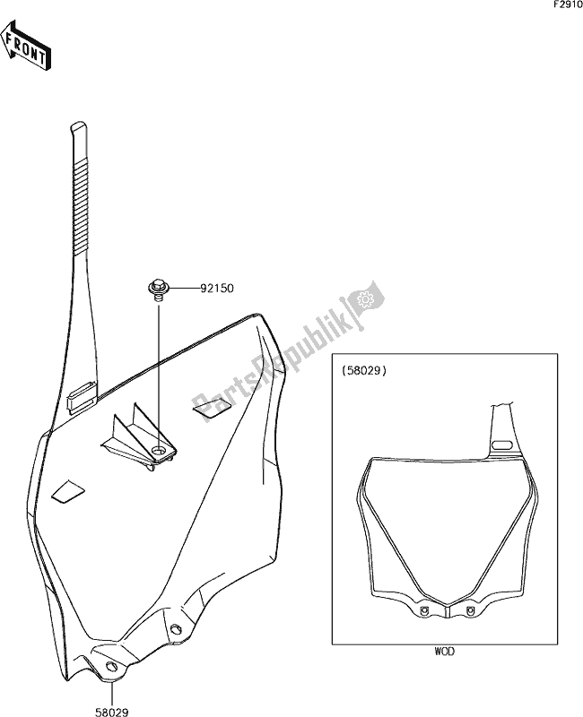 All parts for the 41 Accessory of the Kawasaki KX 85 2019