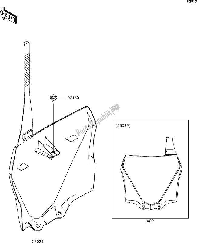 All parts for the 41 Accessory of the Kawasaki KX 85 2019