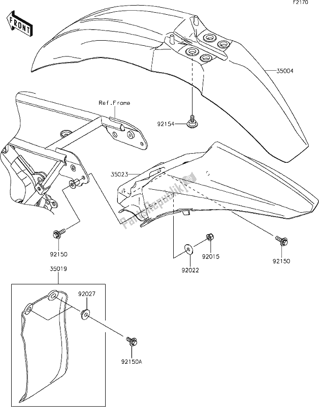 Toutes les pièces pour le 21 Fenders du Kawasaki KX 85 2020