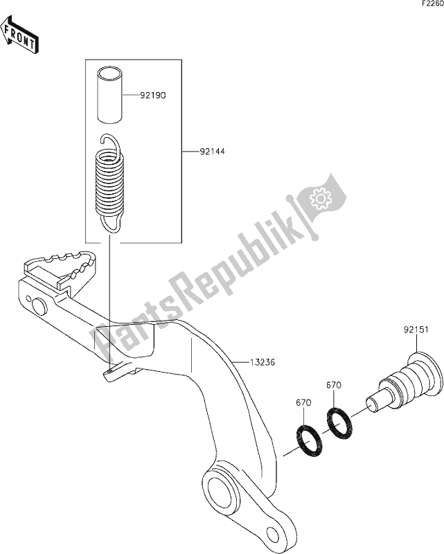 Todas las partes para 26 Brake Pedal de Kawasaki KX 85 2020