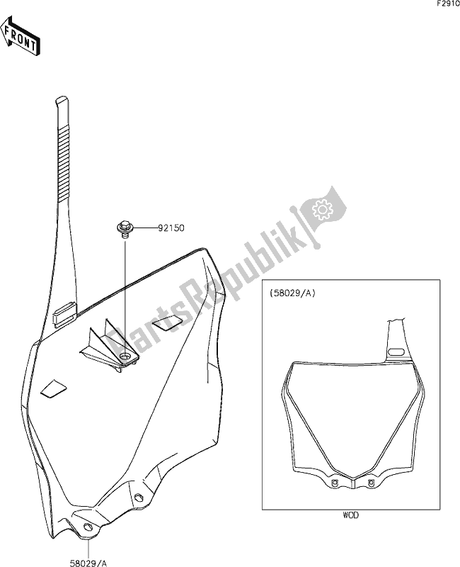 All parts for the 42 Accessory of the Kawasaki KX 85 2020