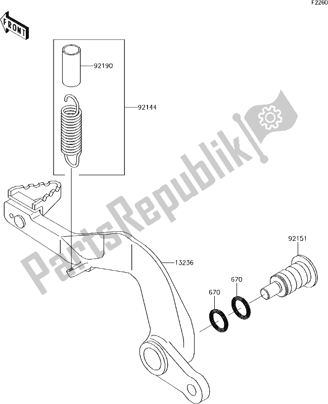 Todas las partes para 26 Brake Pedal de Kawasaki KX 85 BIG Wheel 2018