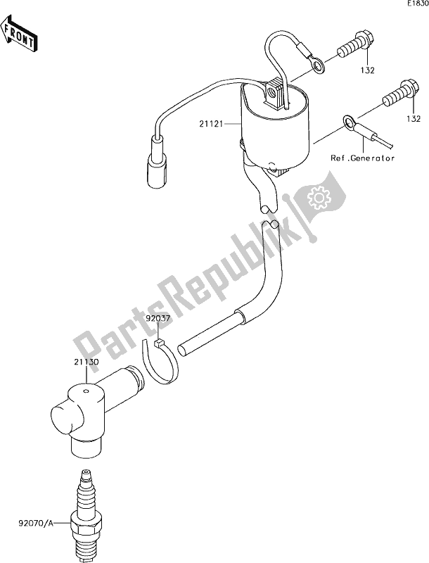 Alle onderdelen voor de 14 Ignition System van de Kawasaki KX 85-II 2019