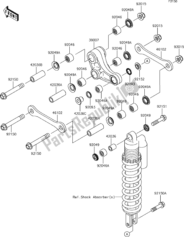 Alle onderdelen voor de 19 Suspension van de Kawasaki KX 85-II 2019