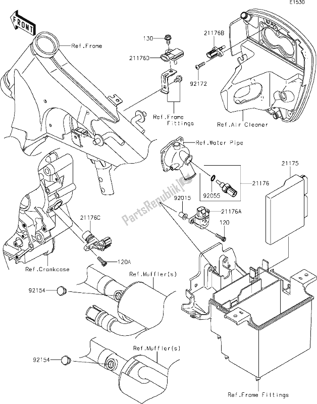 All parts for the 18 Fuel Injection of the Kawasaki VN 900 Vulcan Classic 2017