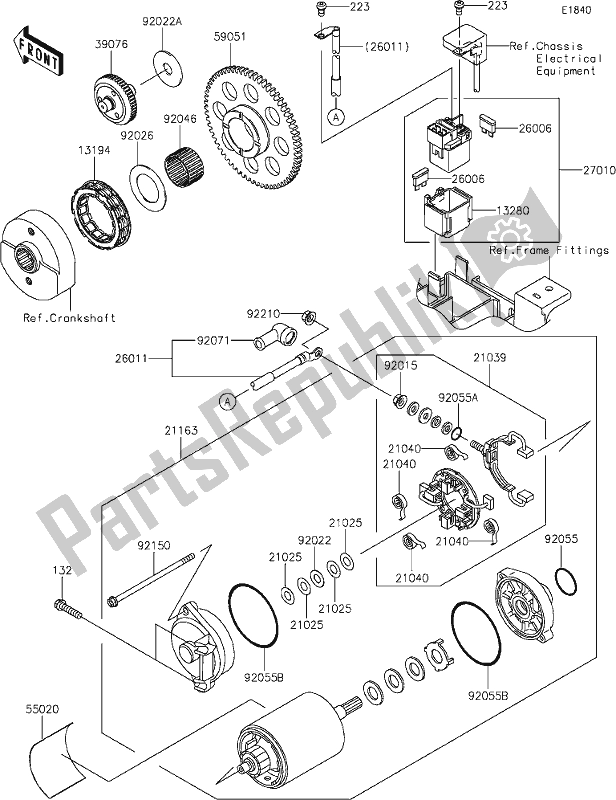 All parts for the 23 Starter Motor of the Kawasaki VN 900 Vulcan Classic 2017