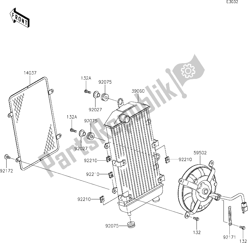 All parts for the 25 Radiator of the Kawasaki VN 900 Vulcan Classic 2017