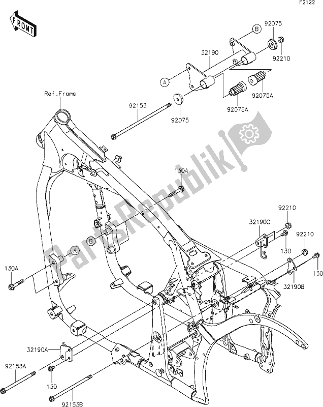 Tutte le parti per il 28 Engine Mount del Kawasaki VN 900 Vulcan Classic 2017