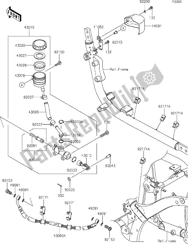 Tutte le parti per il 41 Rear Master Cylinder del Kawasaki VN 900 Vulcan Classic 2017