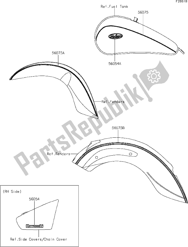 All parts for the 59 Decals(gray/gray)(bjf) of the Kawasaki VN 900 Vulcan Classic 2017